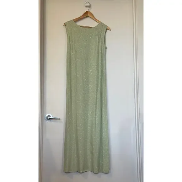 Liz Claiborne | Dresses | Vintage 9s Liz Claiborne Size 4 Green Long  Sleeveless Aline Tank Maxi Dress | Poshmark